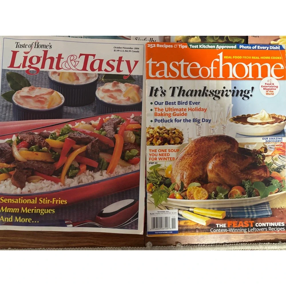 Taste of Home Healthy Cooking Light‎ & Tasty Magazine Lot 18 Issues 2004-2009
